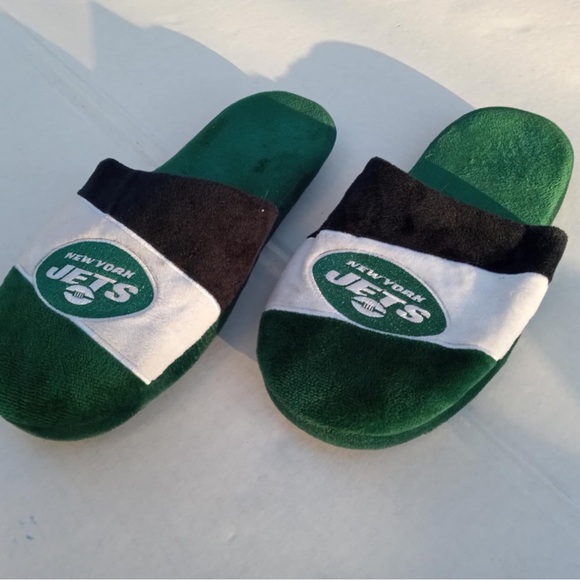 New York Jets Green and Black Men's Slip-On Loafers - Picture 1 of 4